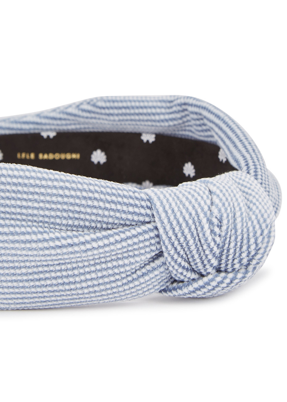  Lele Sadoughi Blue Houndstooth Velvet Headband 