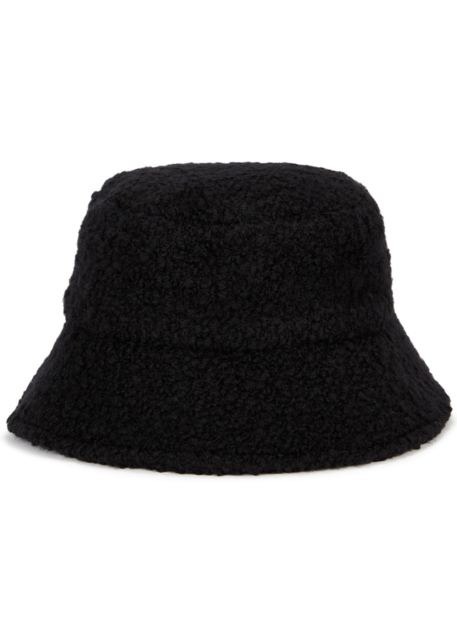  Isabel Marant Denji Faux Shearling Bucket Hat - Black - M 