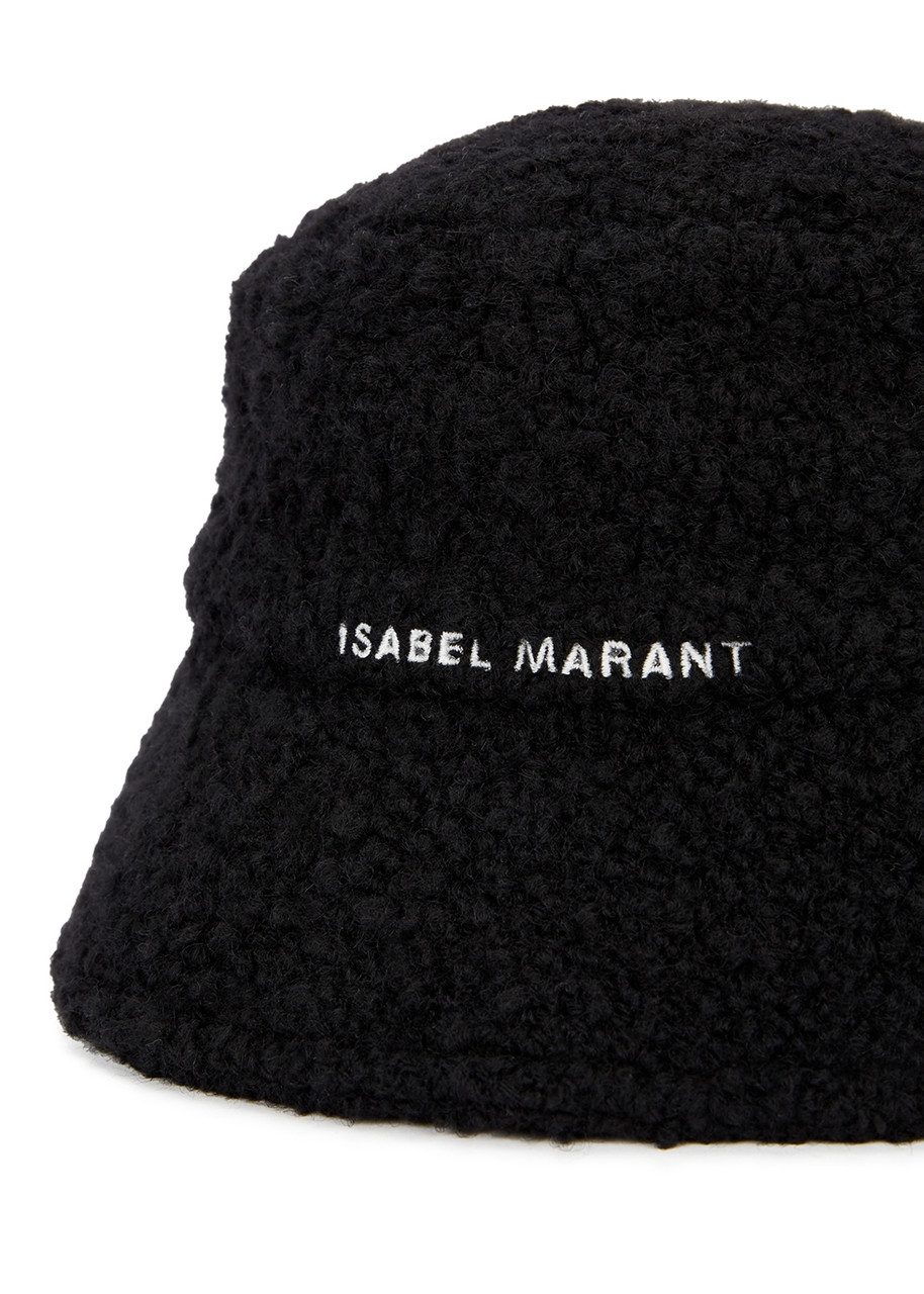  Isabel Marant Denji Faux Shearling Bucket Hat - Black - M 