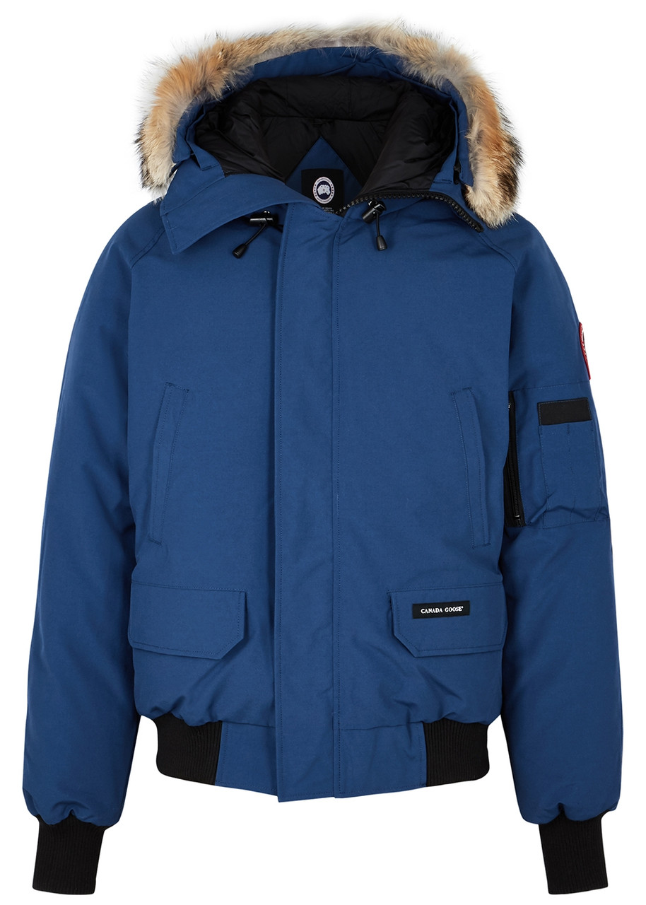 Canada Goose Chilliwack Fur-trimmed Arctic-tech Bomber Jacket - Blue - Xxl