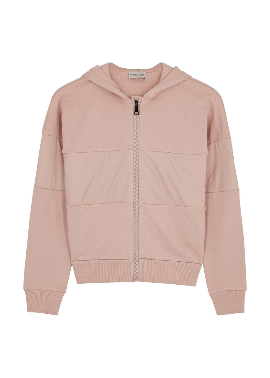Moncler Kids Pink Cotton and Shell Tracksuit (12-14 Years)