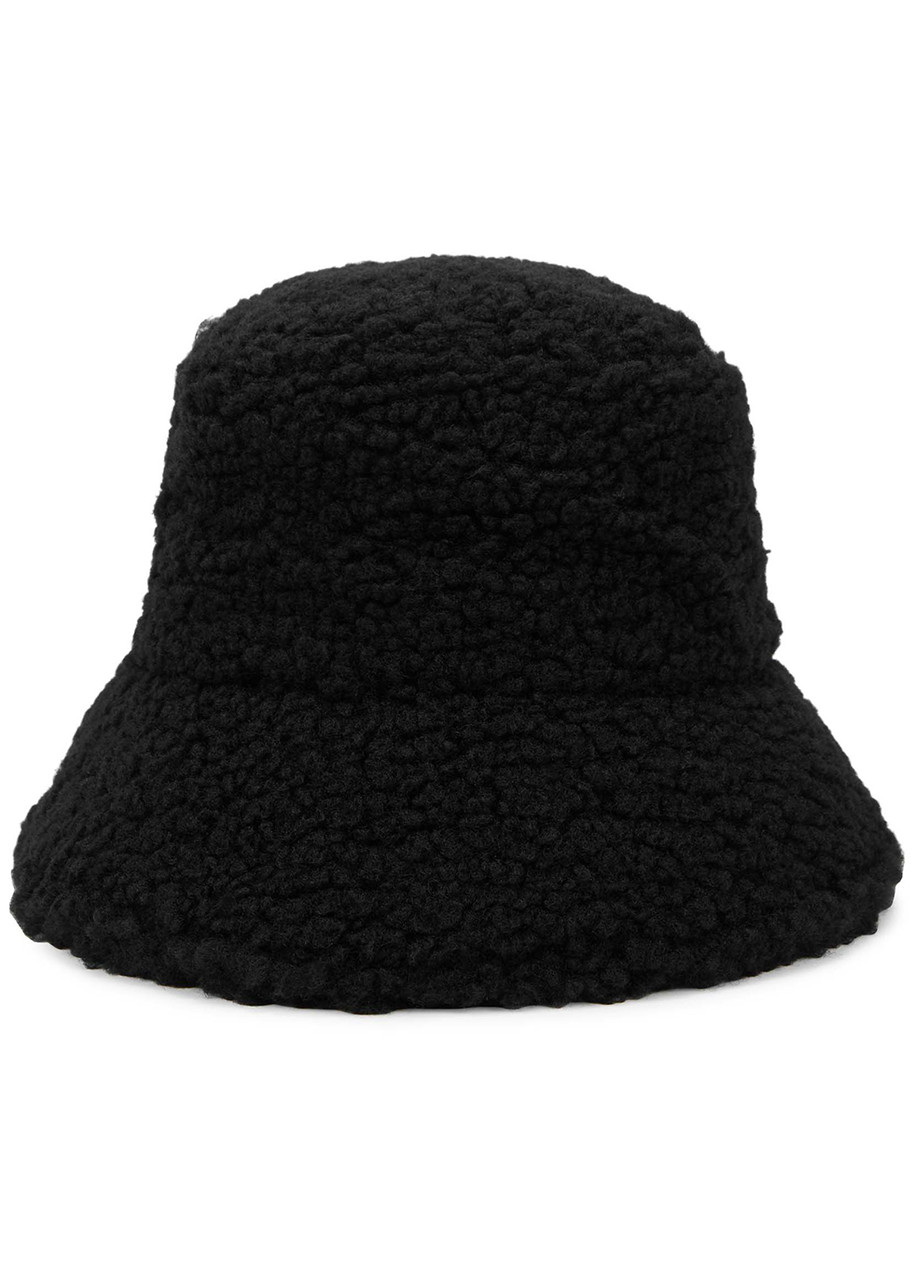 Lack OF Color Teddy Black Fleece Bucket hat - S/M