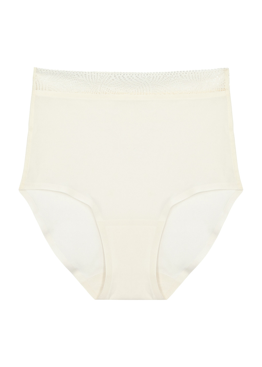 Chantelle Soft Stretch Lace-trimmed Hipster Briefs - Ivory - One Size