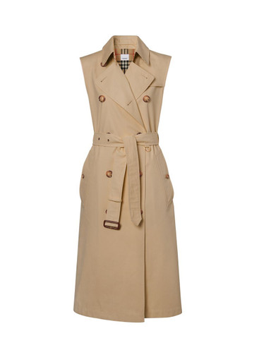BURBERRY Sleeveless cotton gabardine trench coat | Harvey Nichols