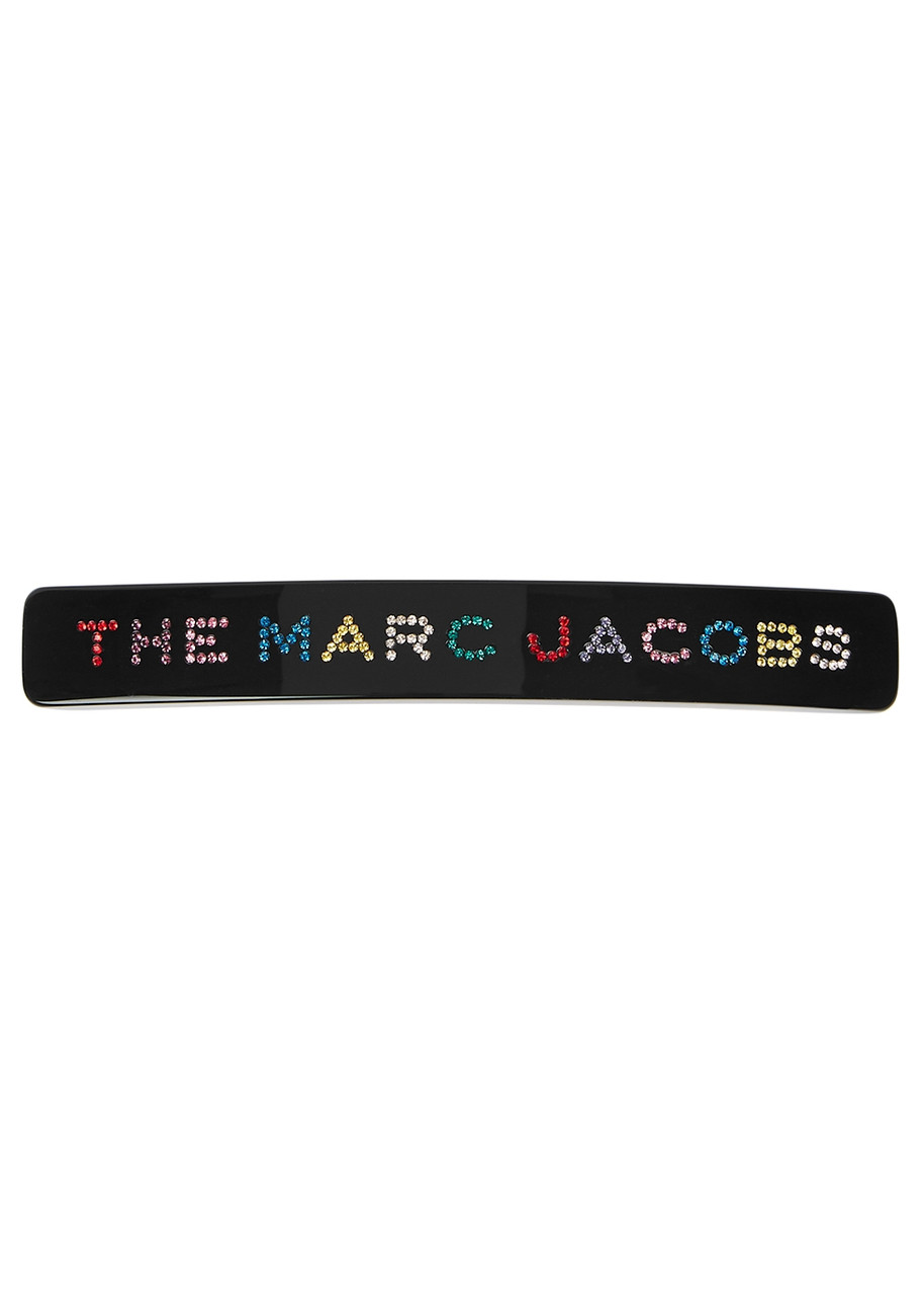 Marc Jacobs Crystal-embellished Hair Clip In Black