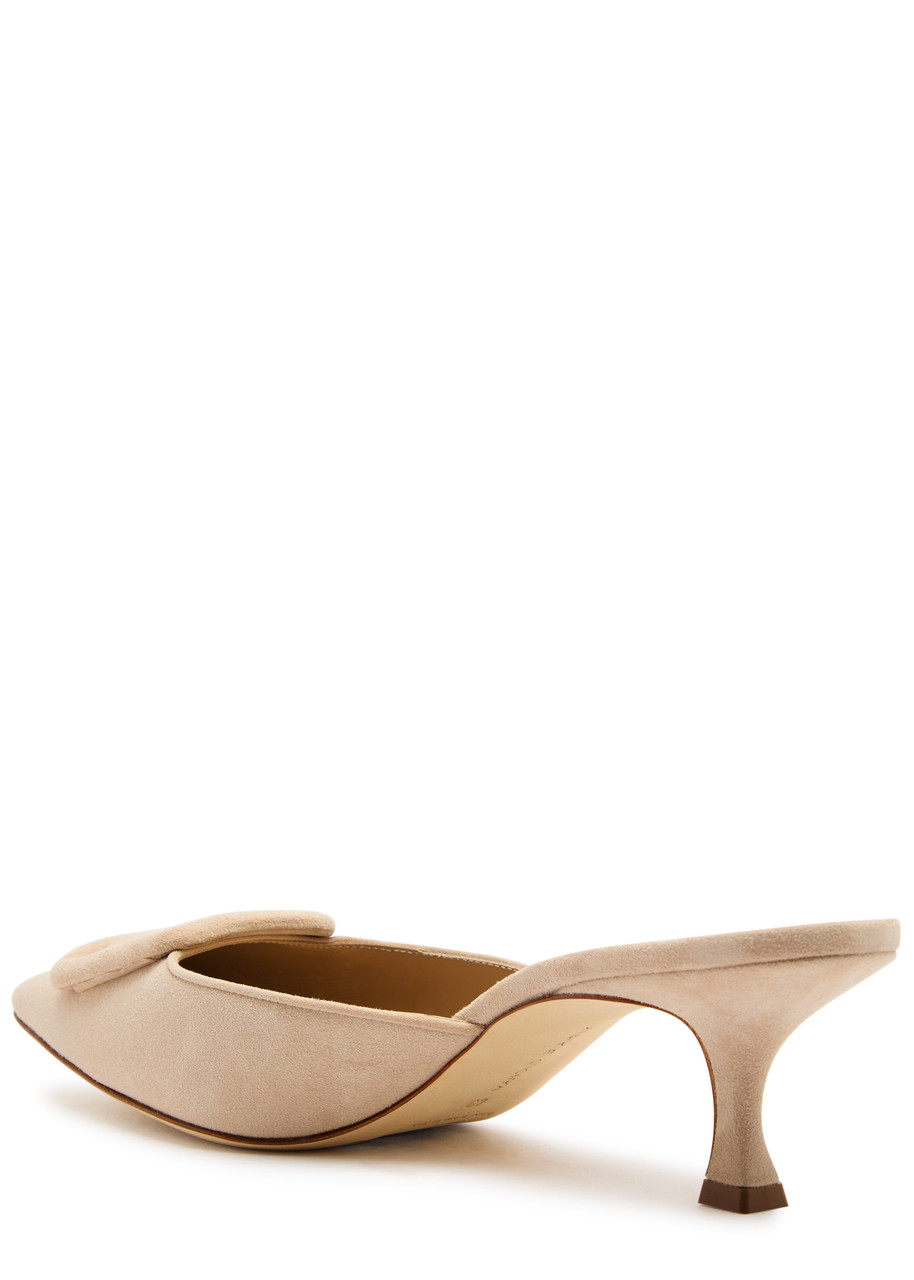 MANOLO BLAHNIK MANOLO BLAHNIK MAYSALE 50 SUEDE MULES
