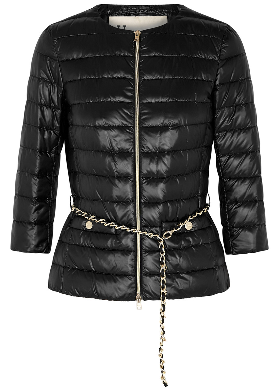 Herno Icon Black Belted Shell Jacket - 10
