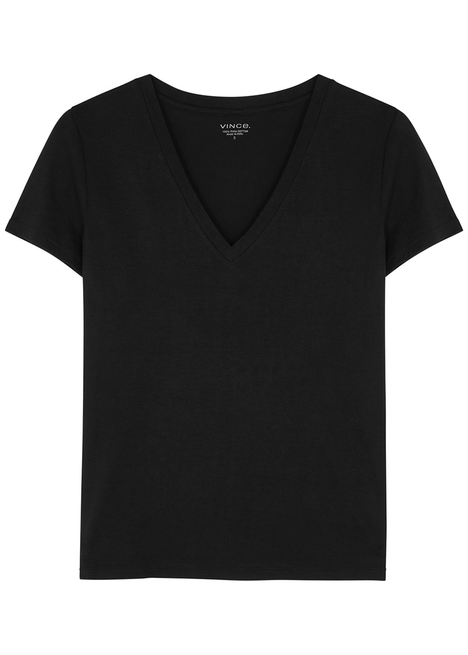 Vince Pima Cotton T-shirt - Black - XS