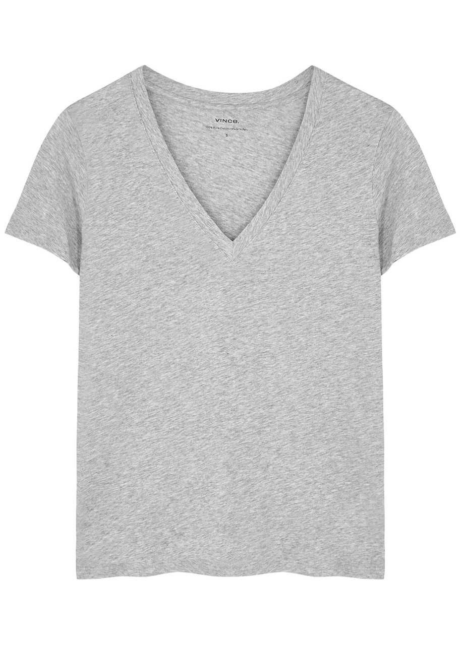 Shop Vince Pima Cotton T-shirt In Grey