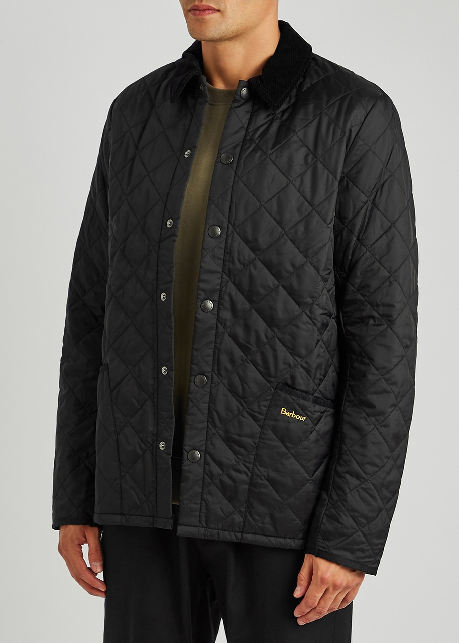  Barbour Liddesdale Black Quilted Shell Jacket - Xl 