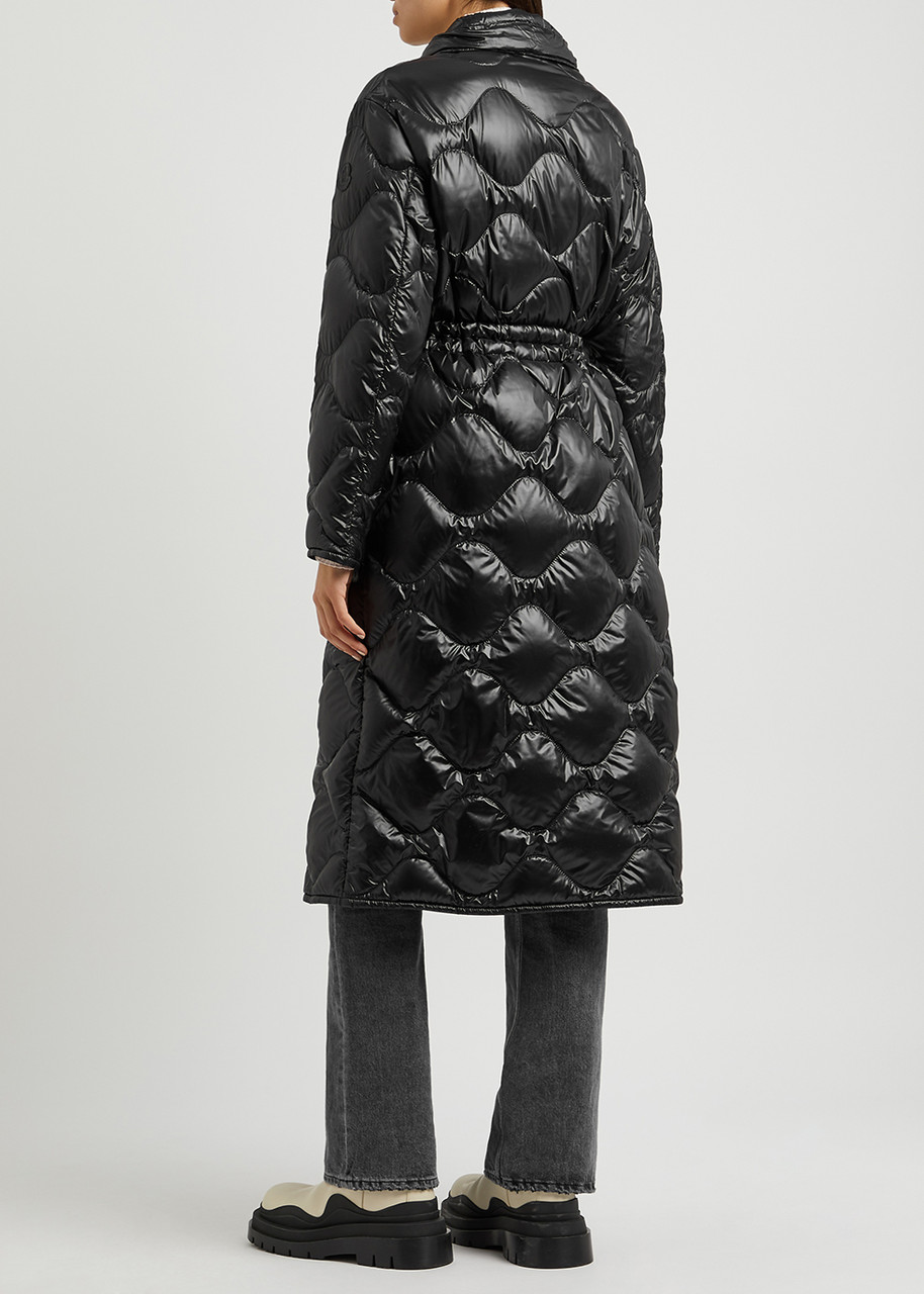  Moncler Langrune Black Quilted Shell Coat - 4 