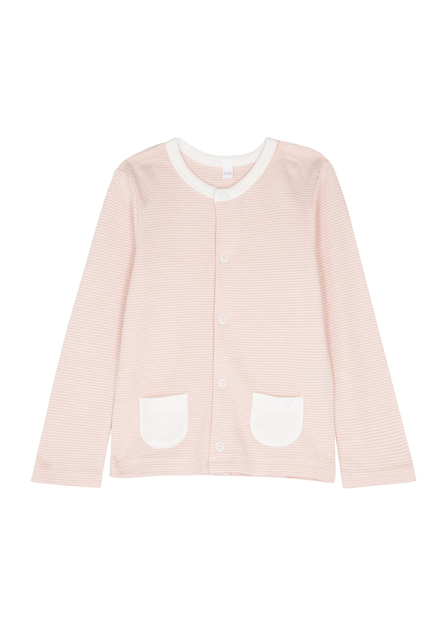 Mori Striped Jersey Cardigan - Pink
