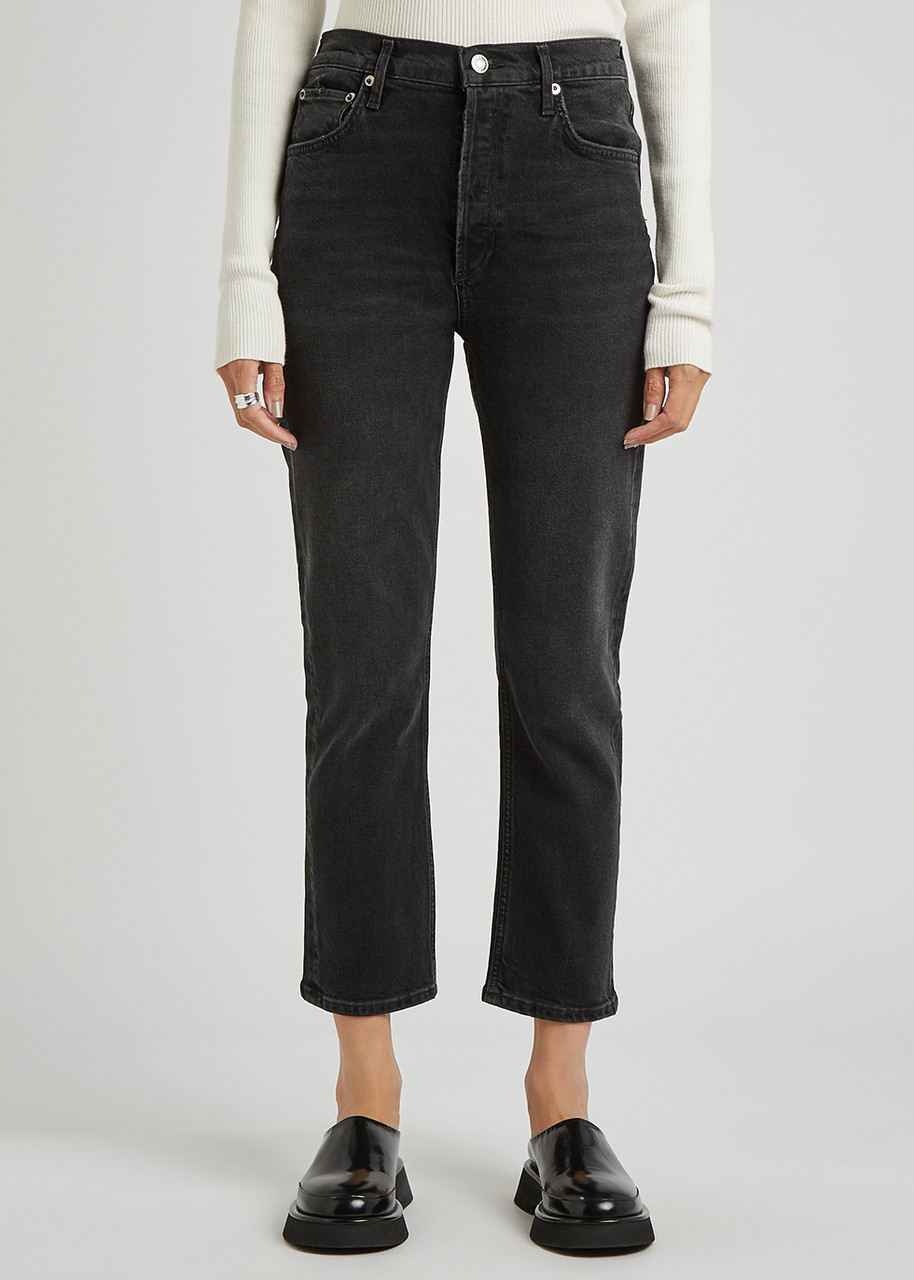  Agolde Riley Black Slim-leg Jeans - W24 