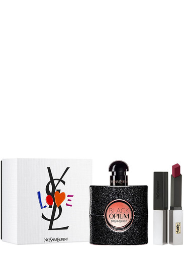 YVES SAINT LAURENT YSL Black Opium Eau de Parfum and Lipstick Gift