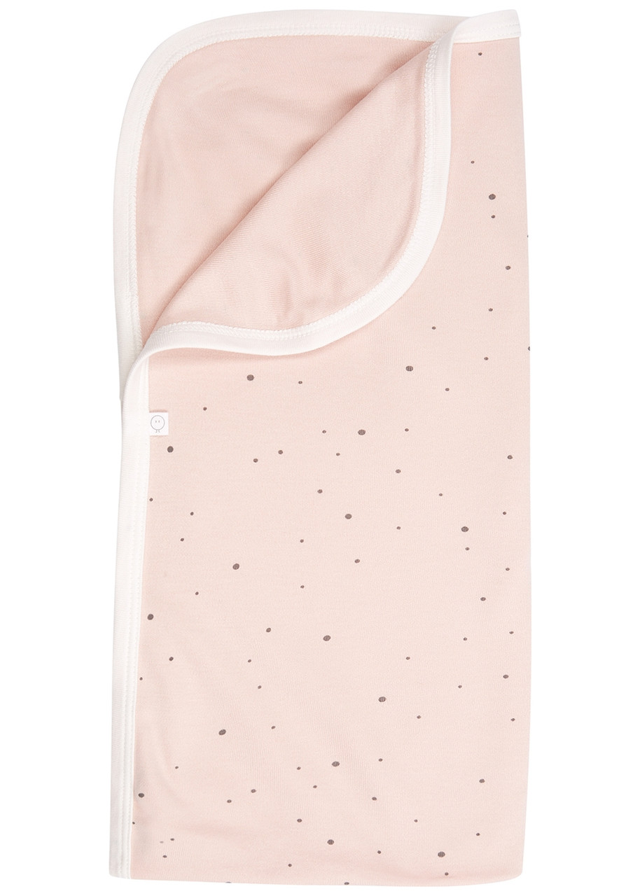 Mori Spot-print Jersey Blanket - Pink & Other