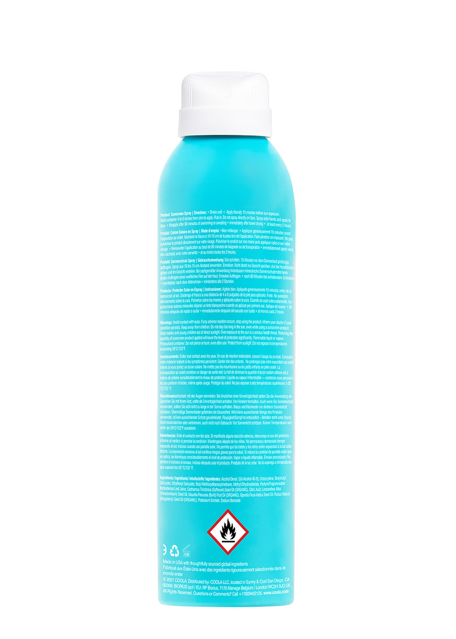  Coola - Body Spray Spf30 Coconut 177ml, Non-aerosol, Water-resistant, Sunscreen Spray, Anti-aging Benefits 
