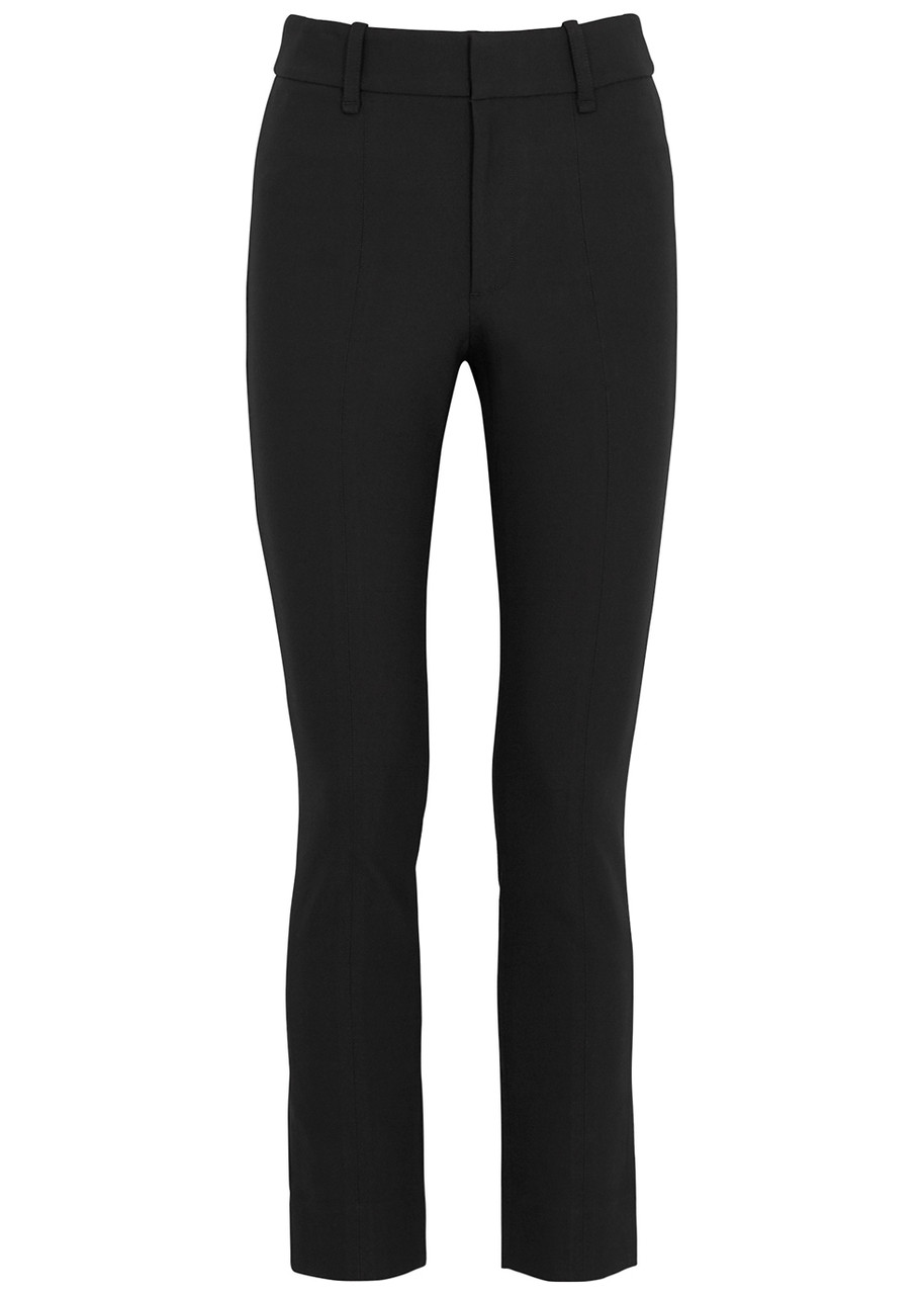 Vince Slim-leg Stretch-cotton Trousers - Black - 8