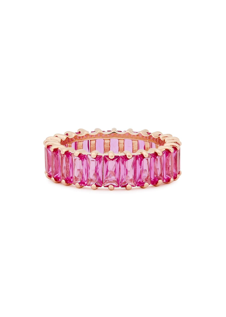 Rosie Fortescue Crystal-embellished Ring - Pink - J (UK J / US 5)