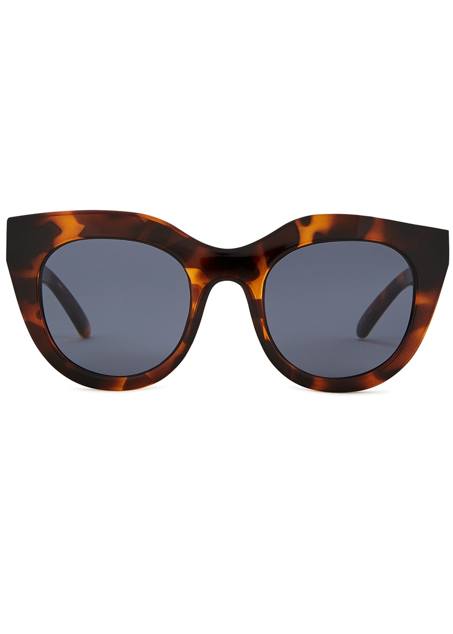  Le Specs Air Heart Tortoiseshell Oversized Sunglasses - Brown - One Size 