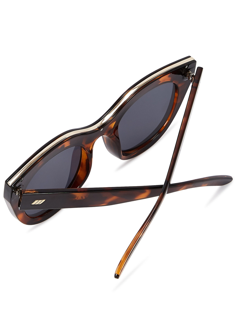  Le Specs Air Heart Tortoiseshell Oversized Sunglasses - Brown - One Size 