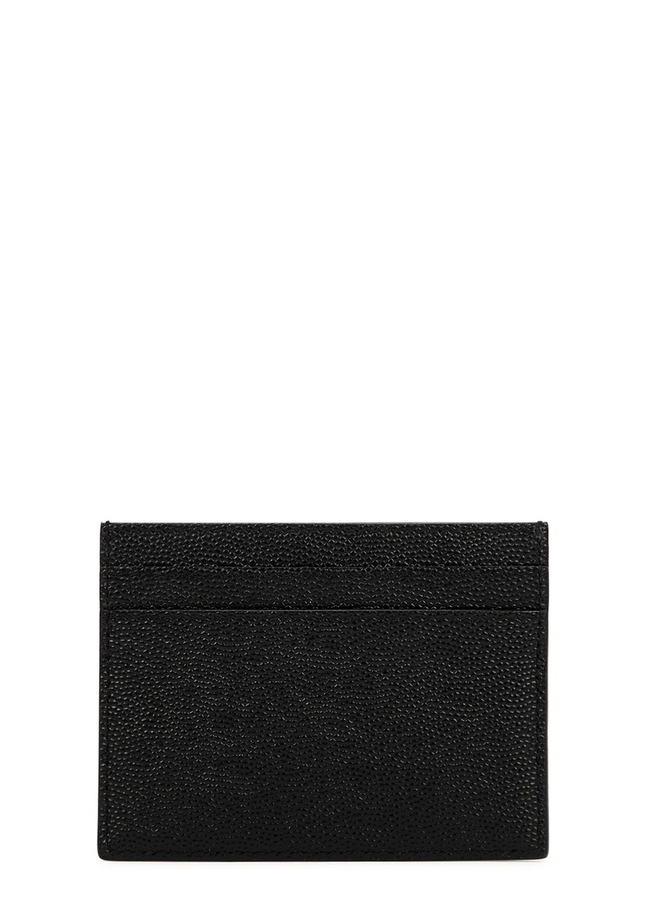  Saint Laurent Leather Card Holder - Black 