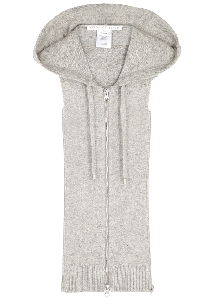 Veronica Beard Hooded Cashmere Dickey - Grey - One Size