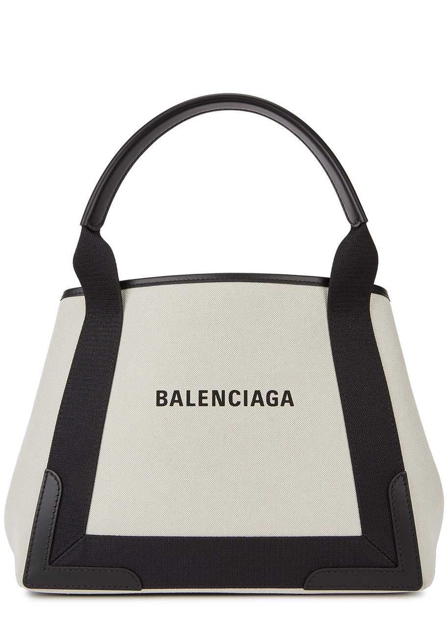 Balenciaga Cabas Small Stone Canvas Tote - White - One Size
