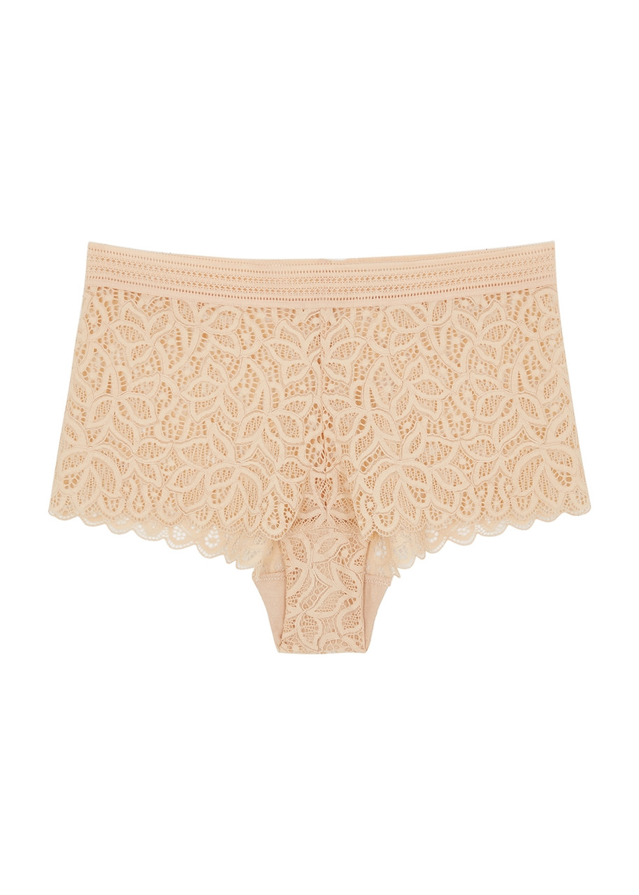 Wacoal Raffine Almond Lace Short Briefs - Beige - XL