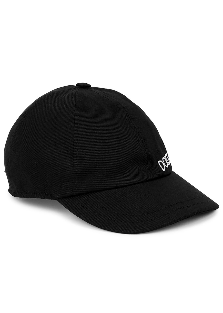 Dolce & Gabbana Logo-embroidered Cotton cap - Black