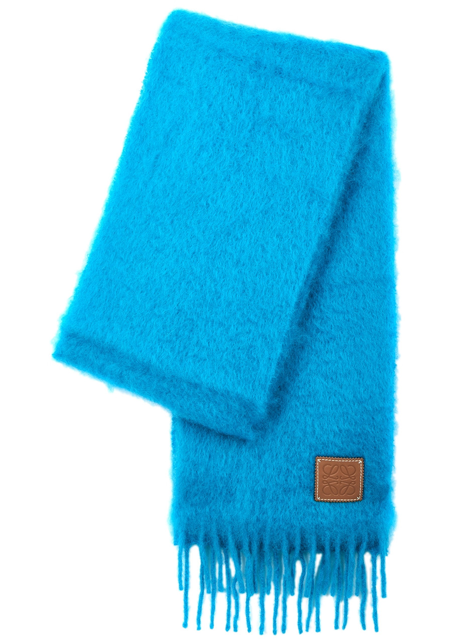 Loewe Mohair-blend Scarf - Blue
