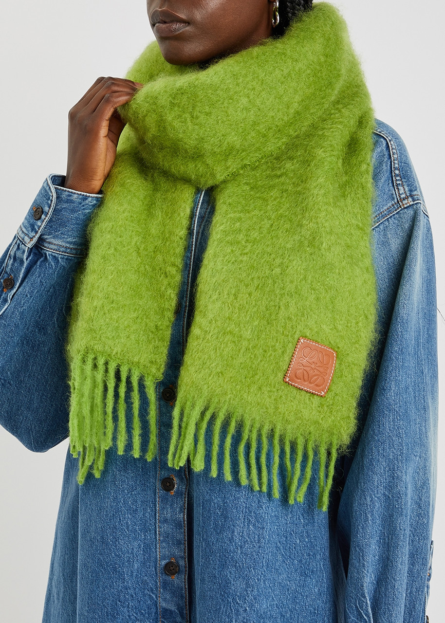  Loewe Mohair-blend Scarf - Green 