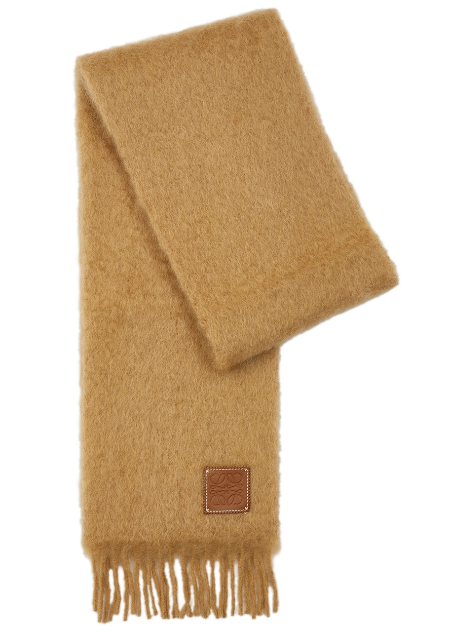 Loewe Mohair-blend Scarf - Brown