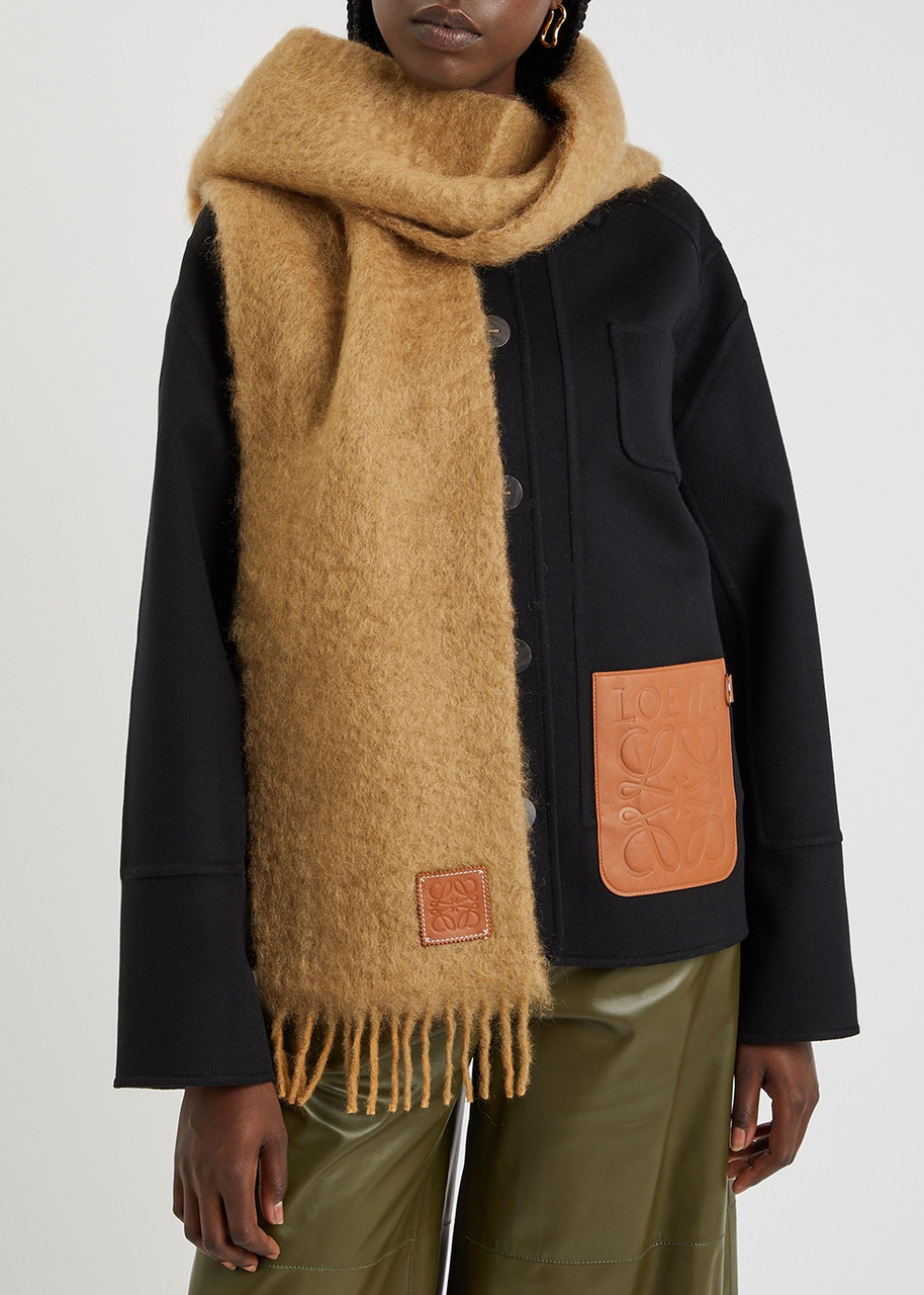  Loewe Mohair-blend Scarf - Brown 