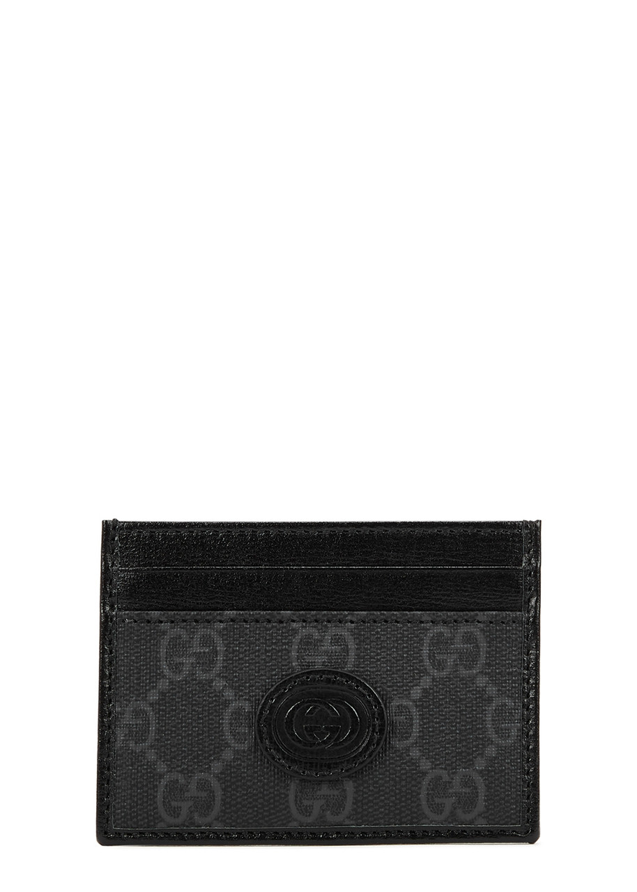 Gucci Retro Supreme GG Monogrammed Card Holder - Black