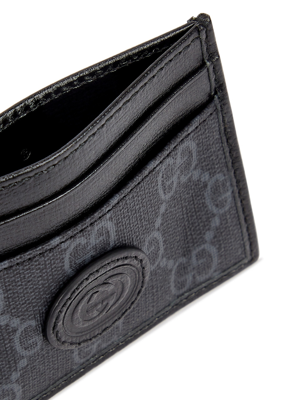  Gucci Retro Supreme Gg Monogrammed Card Holder - Black 