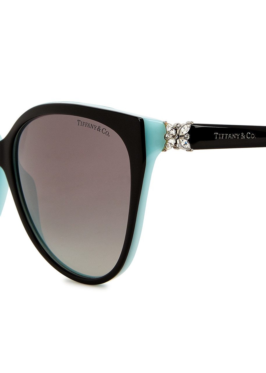  Tiffany & Co. Black Oval-frame Sunglasses 