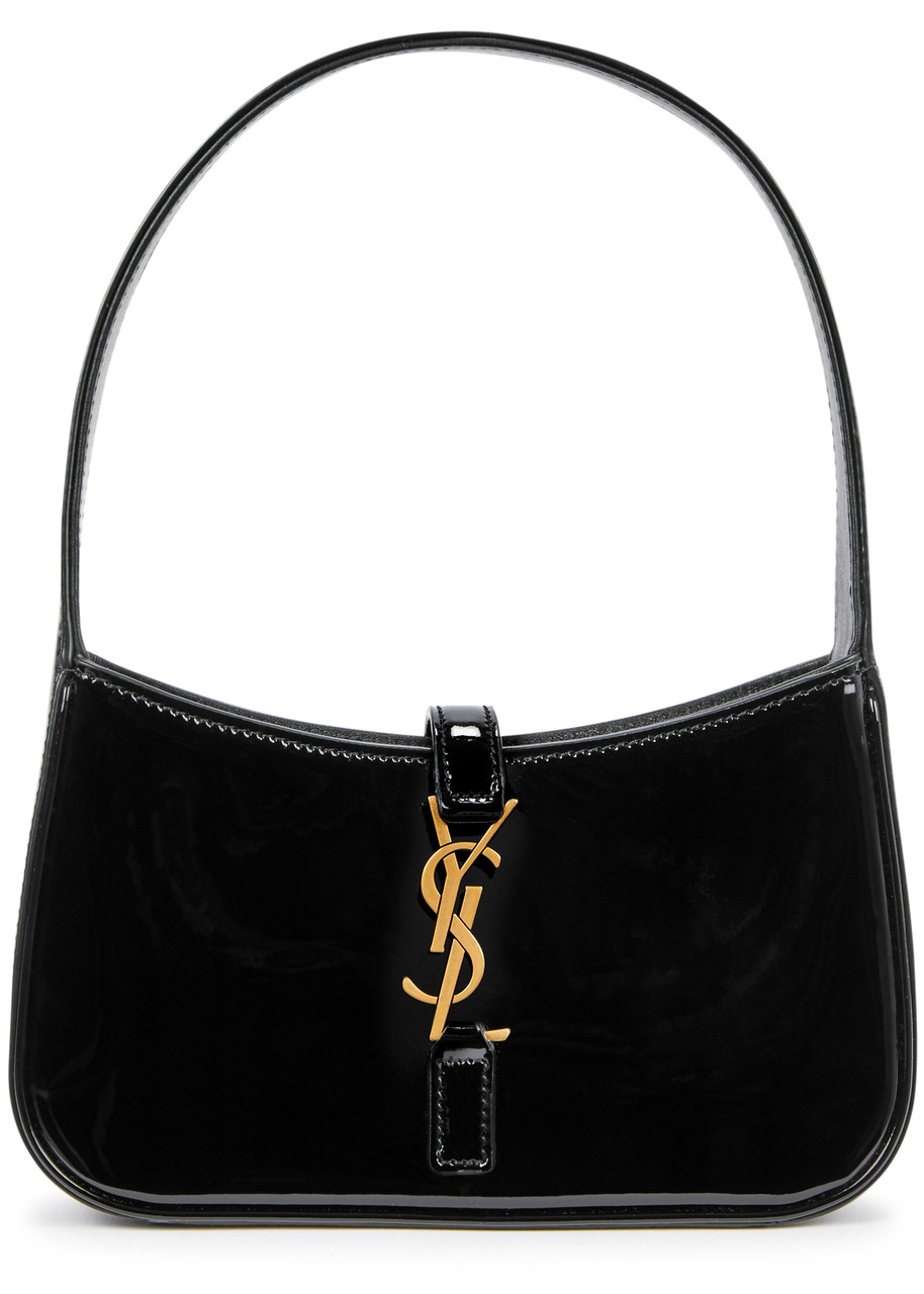 Saint Laurent Le 5 À 7 Mini Patent Leather Shoulder Bag, Shoulder Bag In Gold