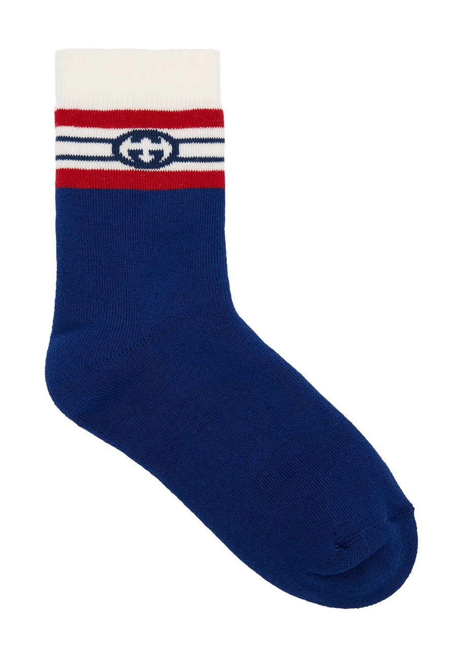 Gucci Kids Logo Cotton-blend Socks - Multicoloured