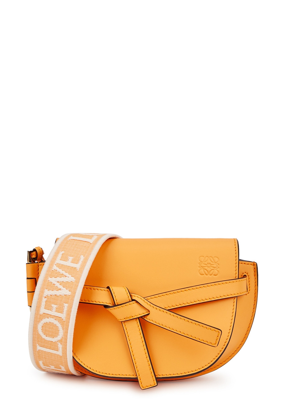 Loewe Gate Dual Mini Leather Cross-body bag - Orange - One Size