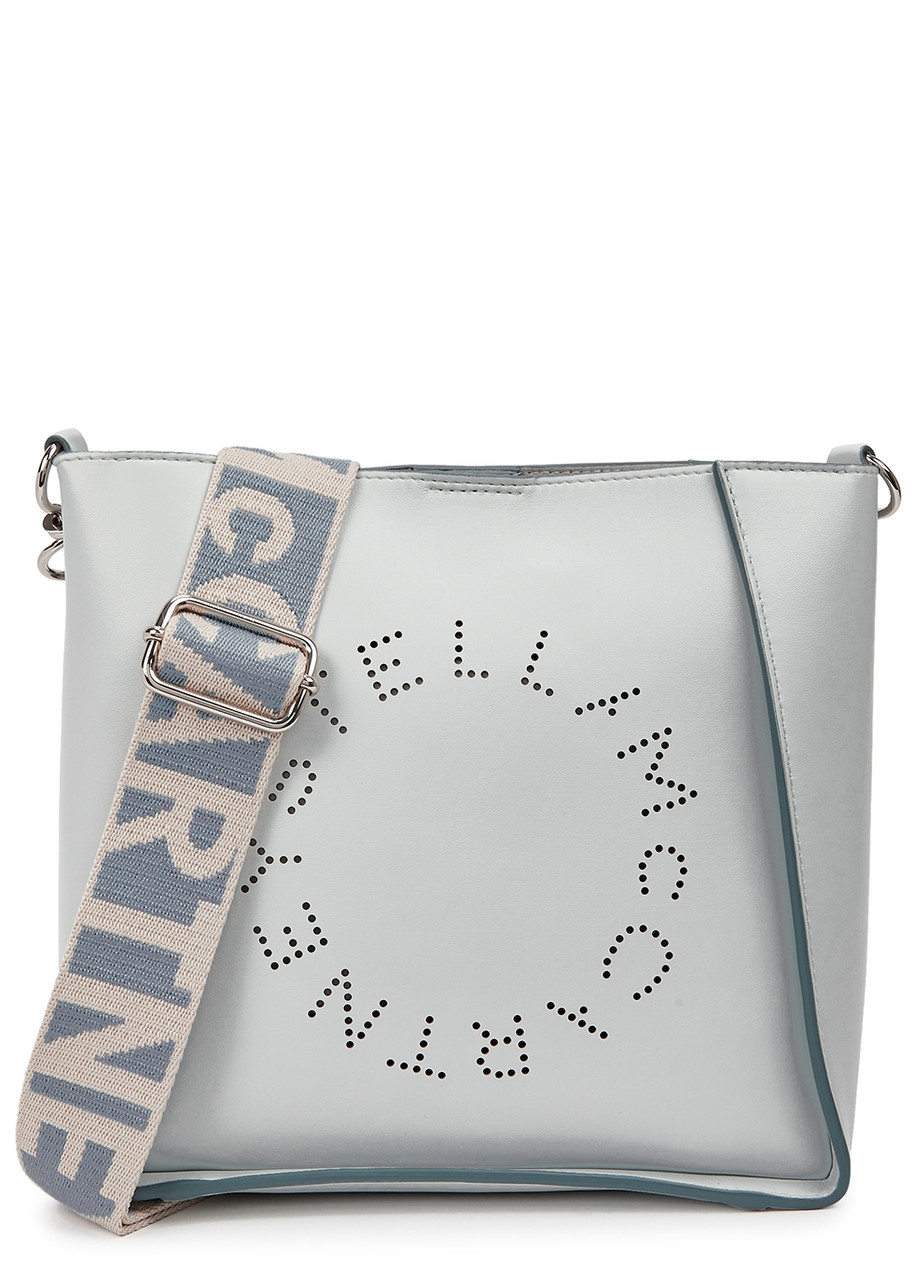 Stella Mccartney Stella Logo Mini Faux Leather Cross-body bag - Light Blue - One Size