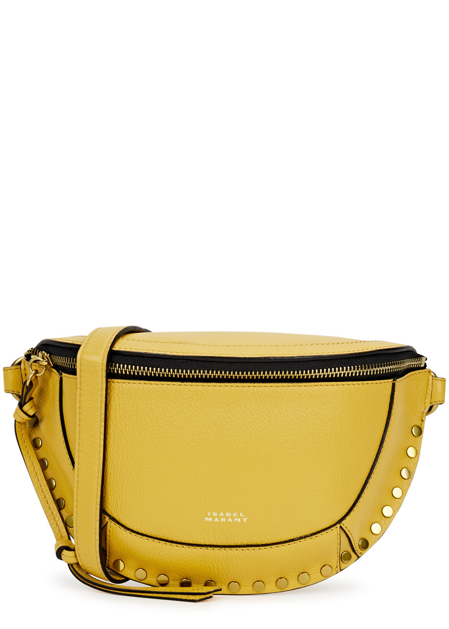 Isabel Marant Skano Leather Shoulder Bag In Yellow