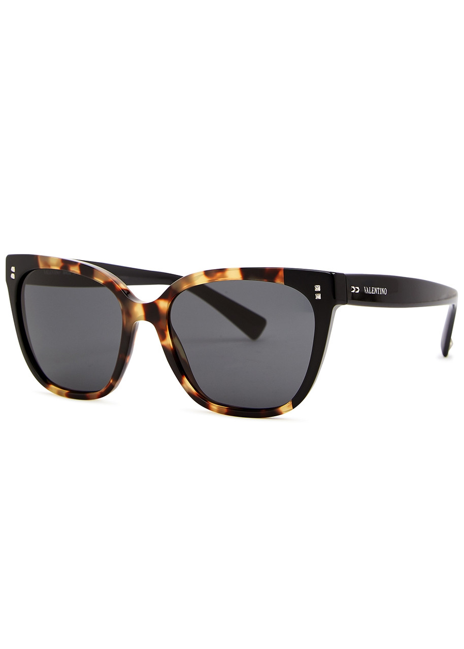 Valentino Garavani Valentino Garavani Oversized Sunglasses, Sunglasses - Black