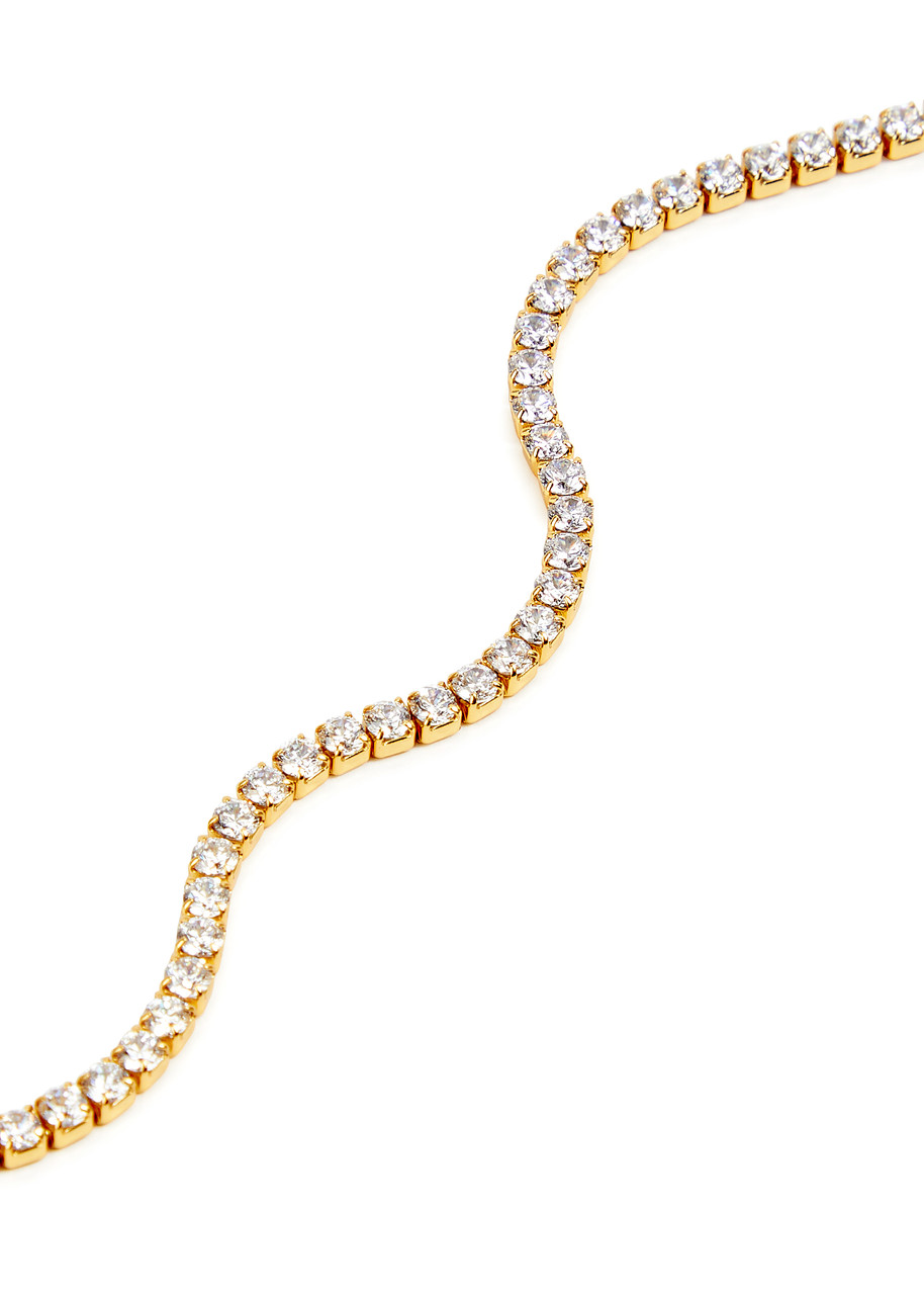  Cernucci Tennis Micro Crystal-embellished Bracelet - Gold 