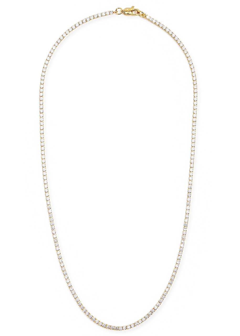Cernucci Tennis Micro Crystal-embellished Necklace - Gold - One Size