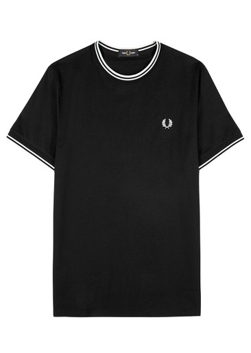 FRED PERRY M1588 black cotton T-shirt Harvey Nichols