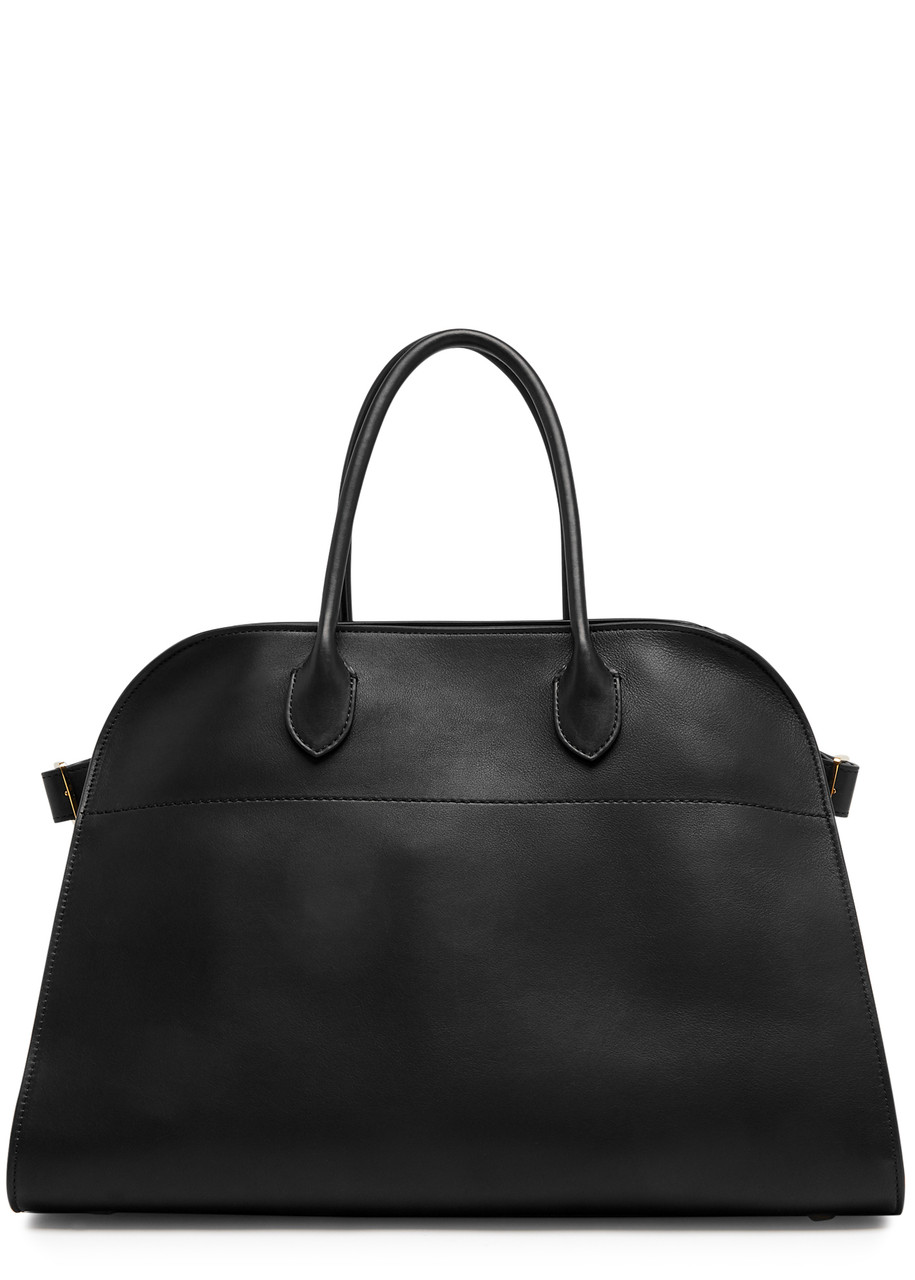 The Row, Marion black leather shoulder bag black