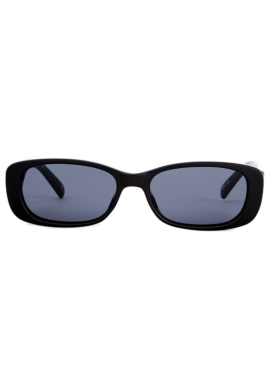  Le Specs Unreal Black Rectangle-frame Sunglasses 