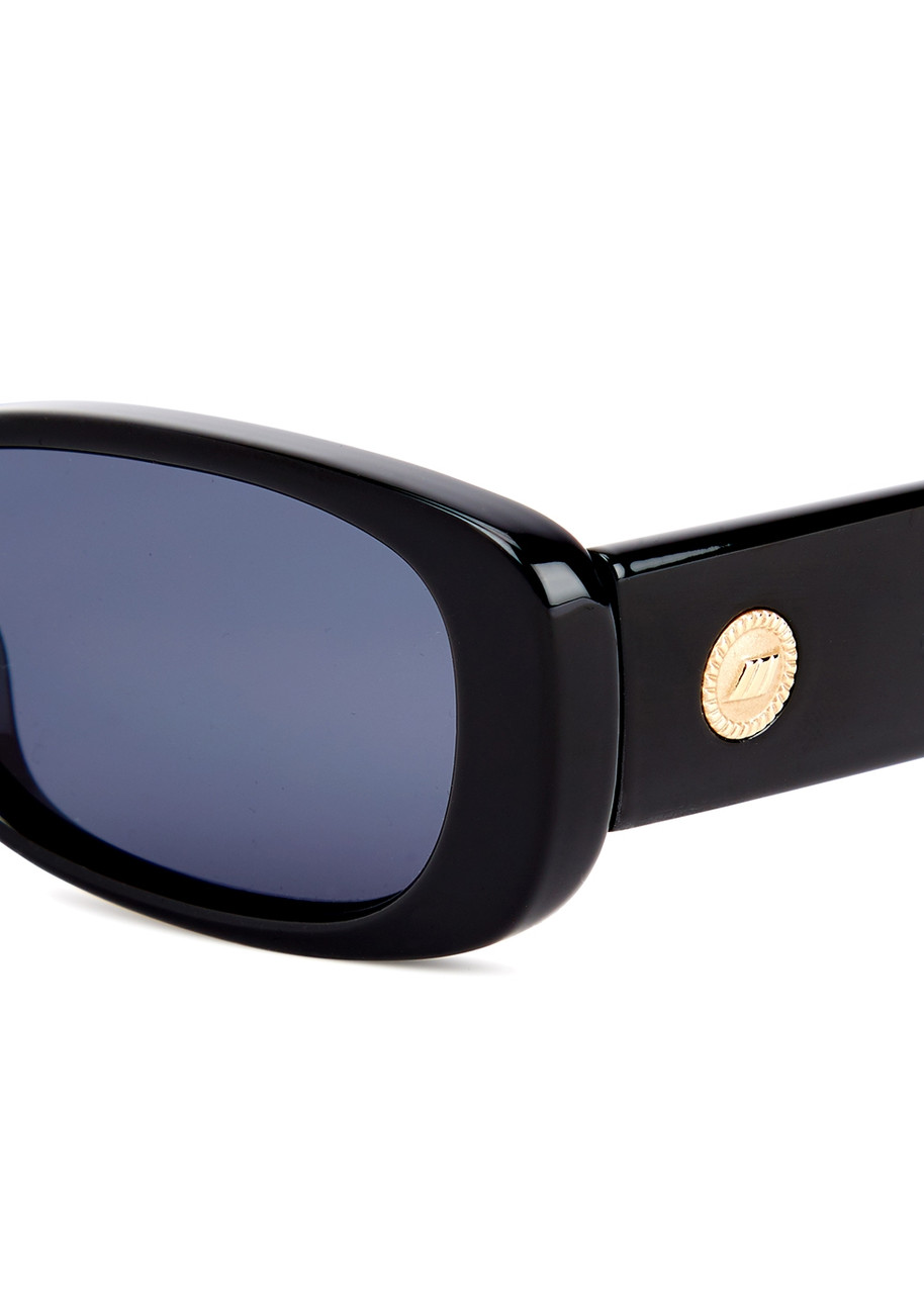  Le Specs Unreal Black Rectangle-frame Sunglasses 