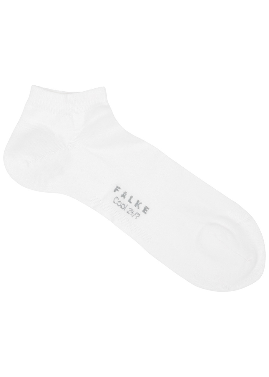 Falke Cool 24/7 Cotton-blend Trainer Socks In White