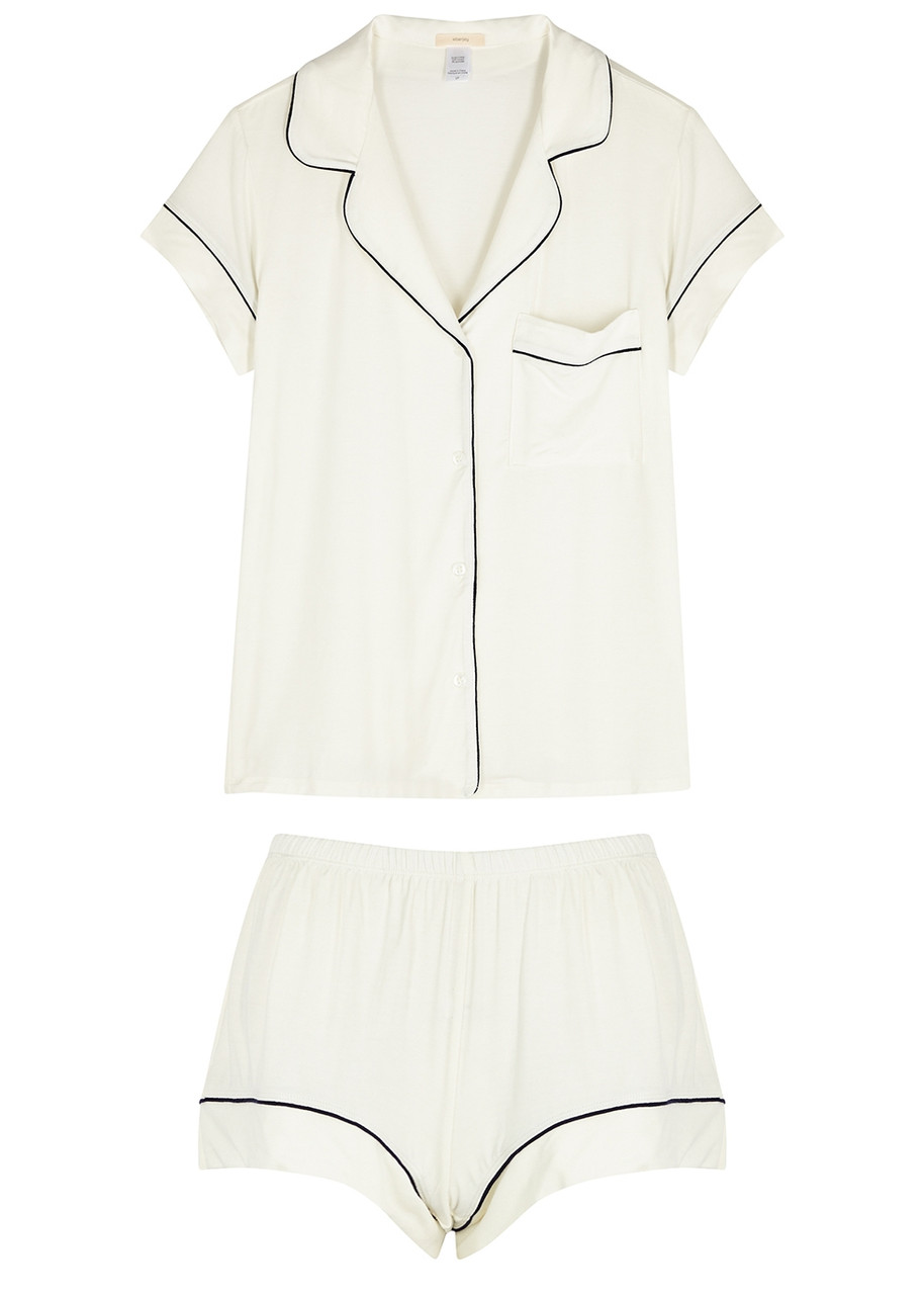 Eberjey Gisele Stretch-jersey Pyjama set - Cream - L
